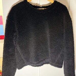 Lululemon Wool Whenever Fuzzy Black Crew Neck Sweater